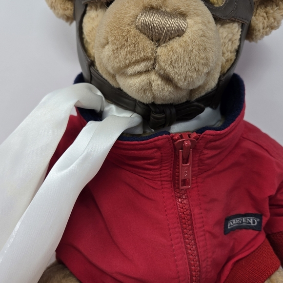 Lands' End-Gund Explorer Stuffed Bear 1997 Baron Von Oops Aviator Jacket Goggles - Picture 3 of 13